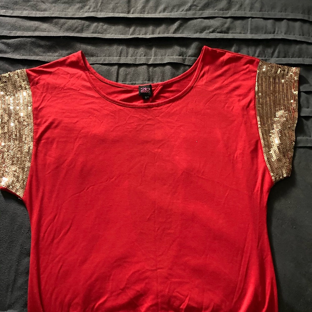 2b Bebe Sequence Top - image 1